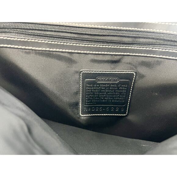 Vintage Coach Canvas Signature Logo Crossbody Messenger Bag #D25-5229 Black - Picture 12 of 16